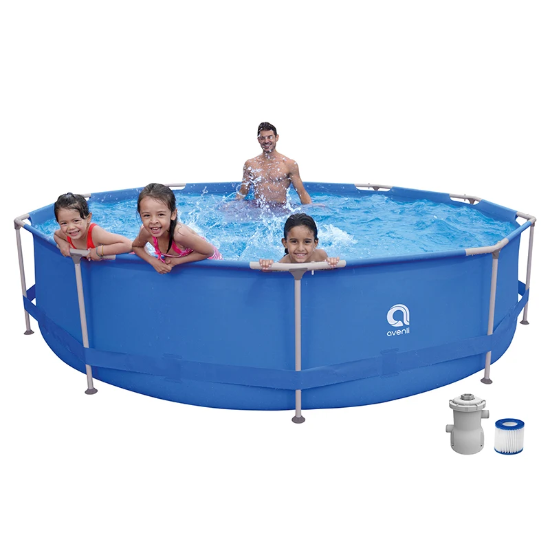 Jilong Avenli 17799 Sirocco Blue Round steel frame pools steel frame family swimming pool 360cm x 76cm above ground pool