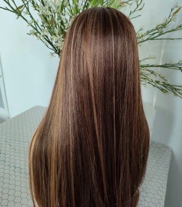 New Arrival Cheap Highlight Wis Wholesale High Quality Synthetic Wigs L Part Lace Front High Temperature Fibre Wig