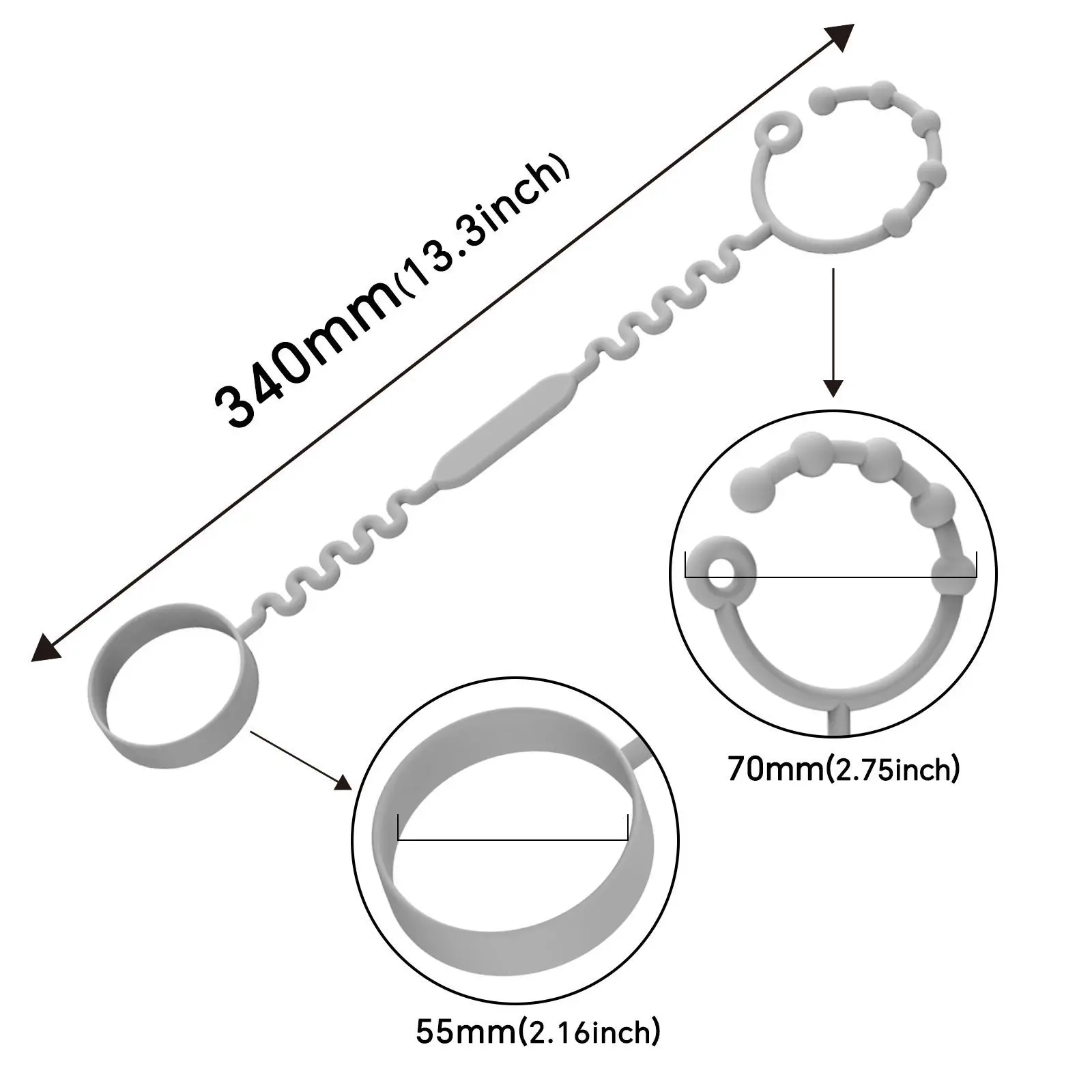 EASYMOM Stretchable Safety Anti Dropping Rope Adjustable Pacifier Teether Chain Silicone Baby Bottle Holder Strap Cup Toy