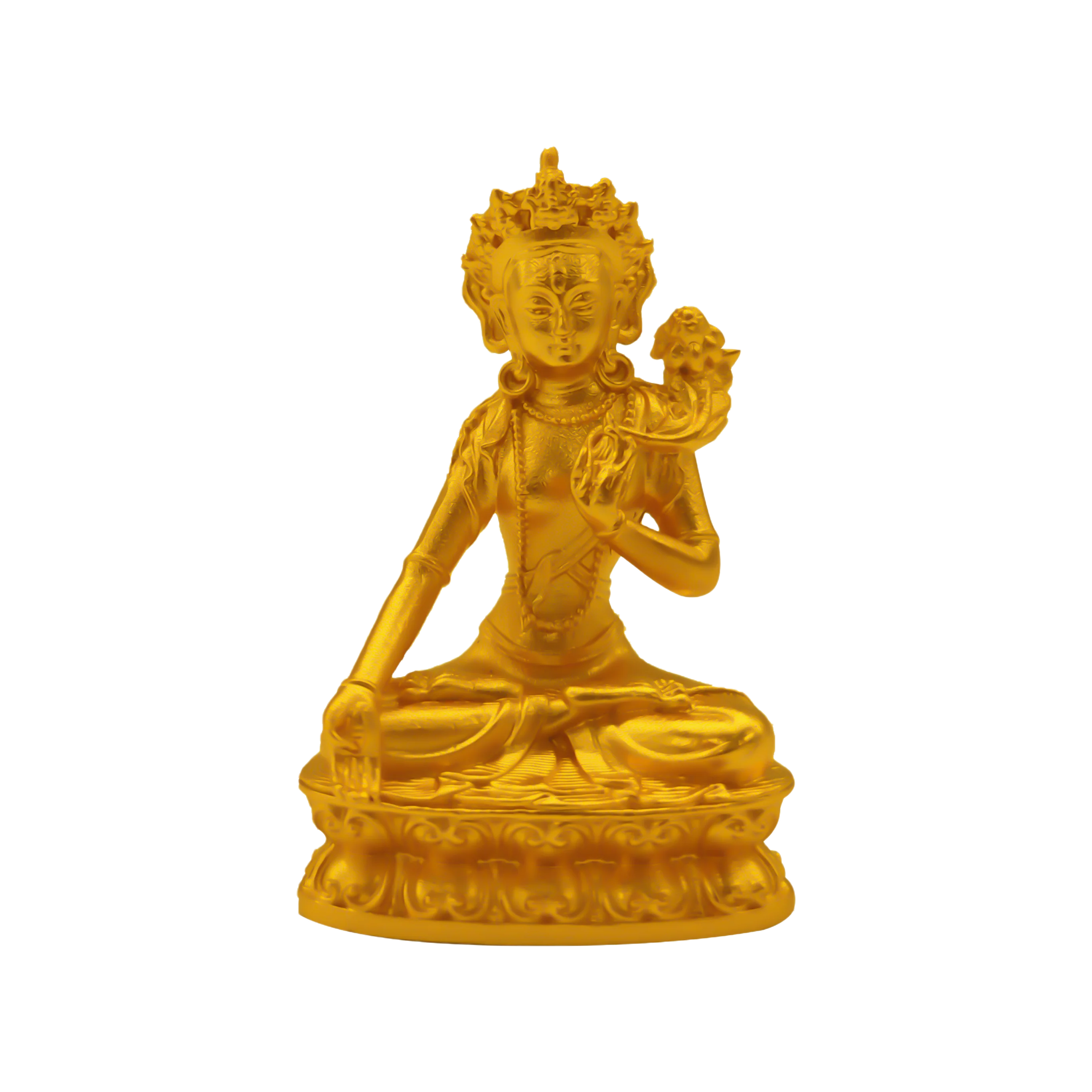 Буддийская сидячая статуя Будды золотая статуя Будды для домашнего декора