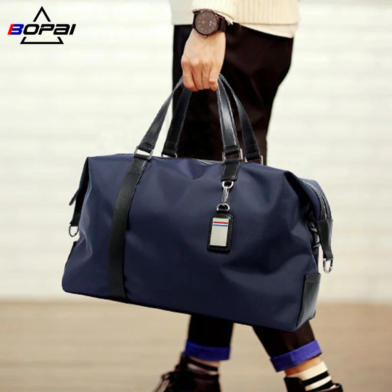 BOPAI custom casual large capacity waterproof sports handbag men lightweight travel outdoor luggage carry-on duffel bag