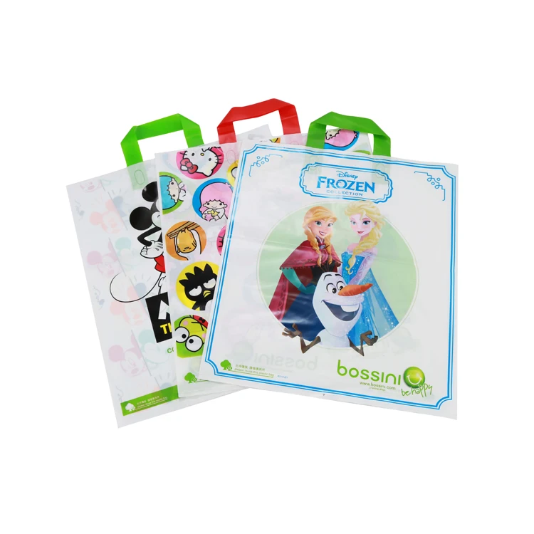 Wholesale Cheap Custom Design Logo Direct Factory Die Cut Handle Plastic Shopping bag