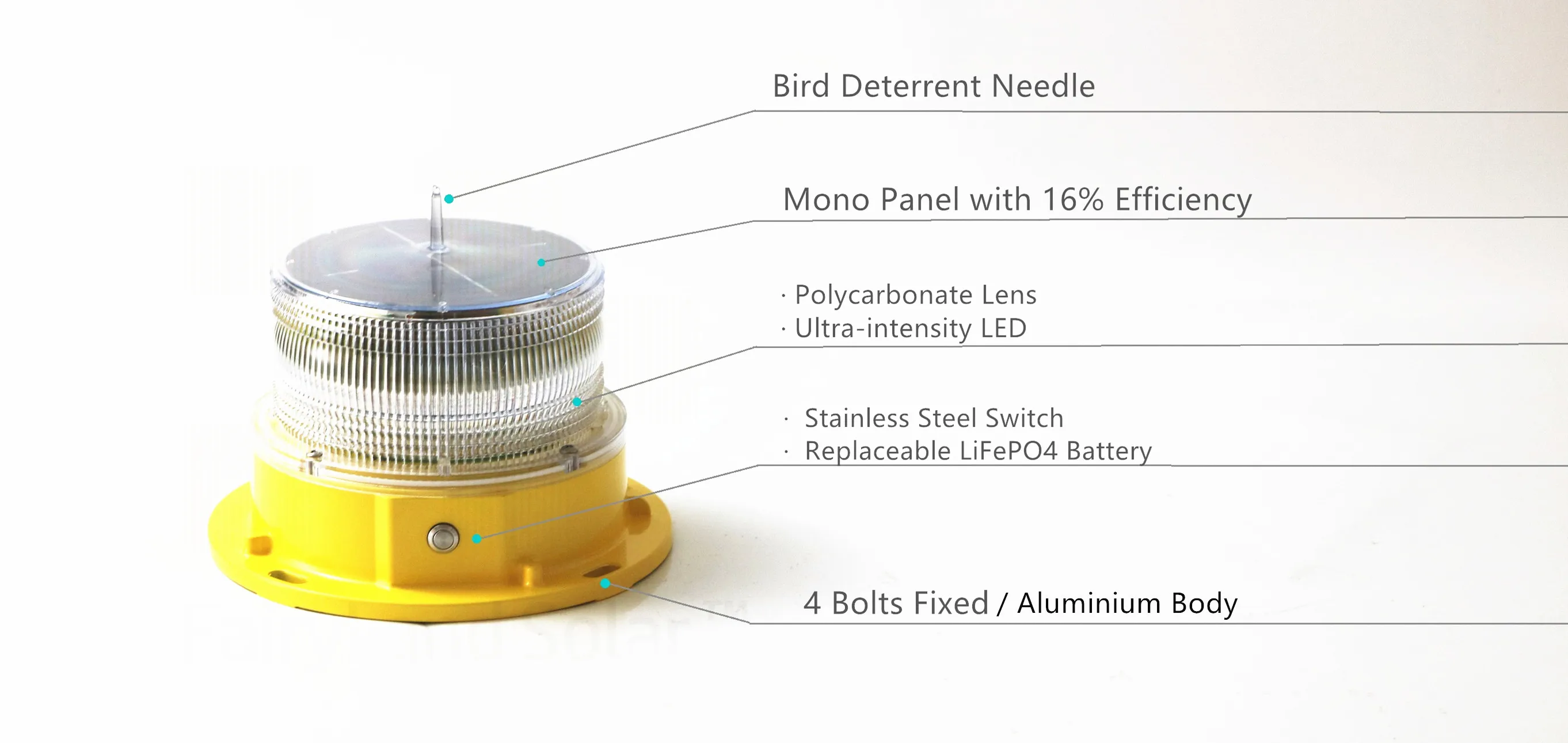 Low intensity aircraft safety  building flashing warning lights