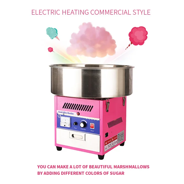 Automatic Cotton Candy maker Machine pink Color Commercial Cotton Candy Floss Machine Marshmallow Making Machine