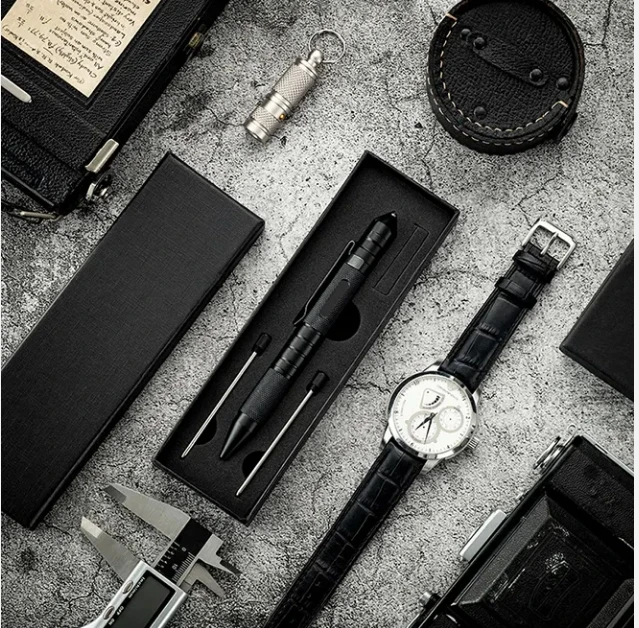 High Quality Luxury Business gift multi tool metal tactical  pen with custom logo outdoor survival tactical pen set with box