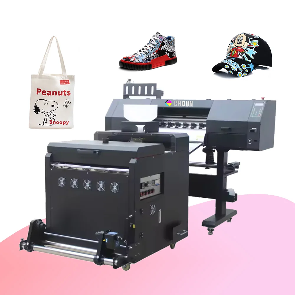 2024 New Large Dtf Printer I3200 white ink Dtf Printer 60cm Pet Film Dtf Printer with Xp600 4720 i320 printing head