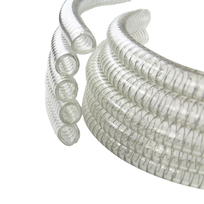PVC Plastic Transparent Water Pump Suction Composite Steel Wire Reinforced PVC Hose Pipe