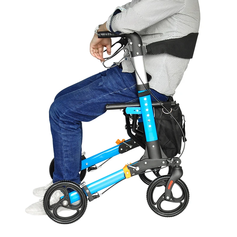 New arrival 2023 products BQ1002B Aluminum highweight  mobility wheelchair with a shopping bag for elderly people
