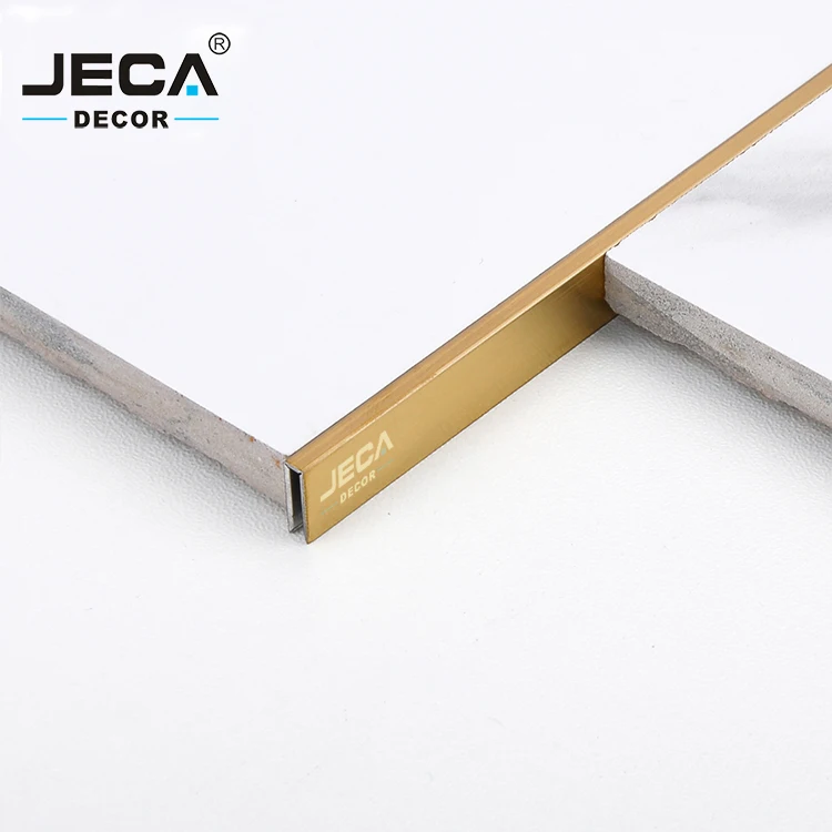 Foshan JECA Tile Accessories Decorative Stainless Steel Strip Tile Trim U Shape High Quality Ceramic Metal Tile Trim For Floor