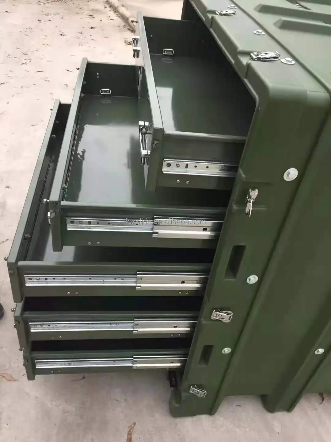 Full extension load capacity 230Kg ball bearing industrial locking drawer slides