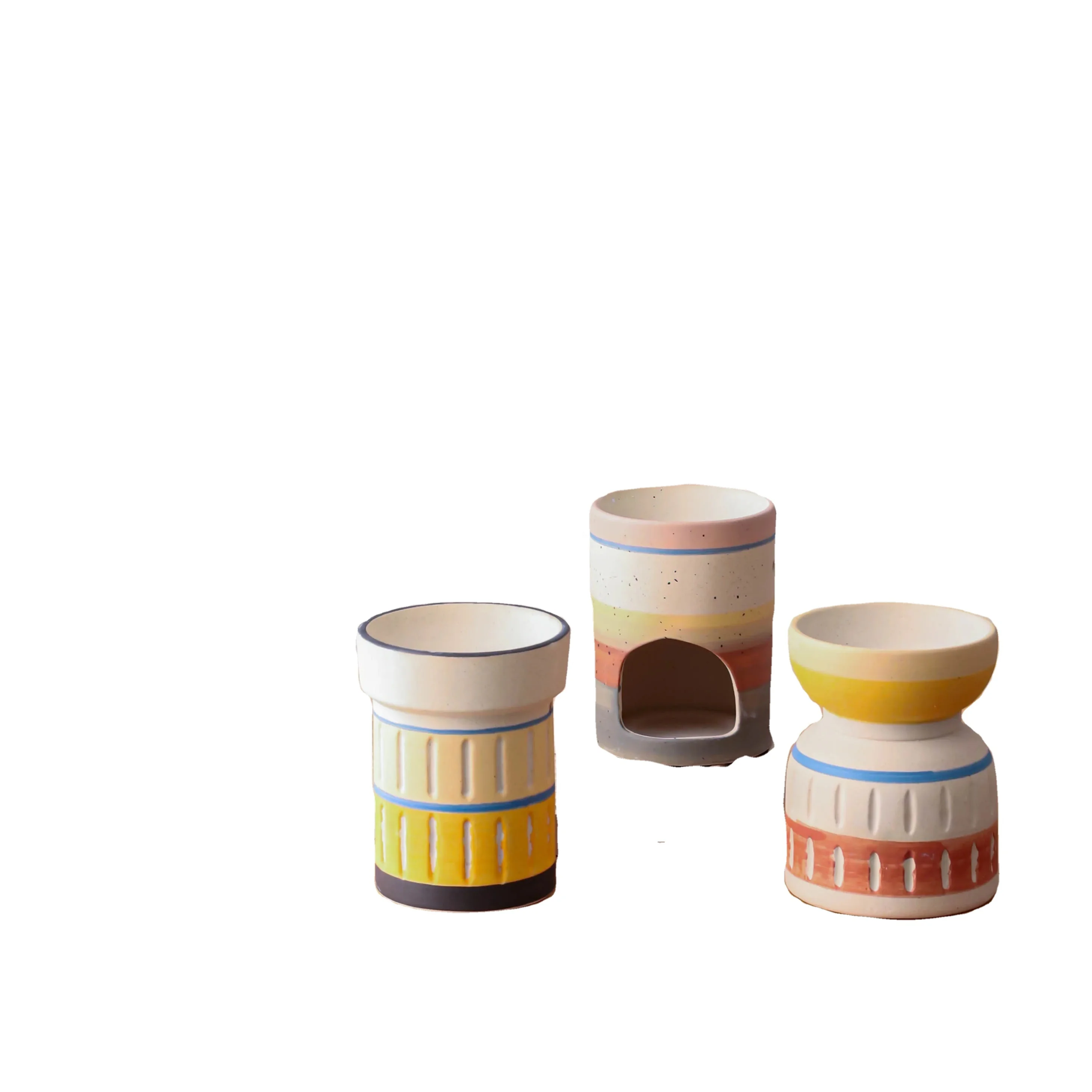 White Tealight Holder Ceramic Candle Essential Oil Burner Aromatherapy Aroma Oil Diffuser Burner Fragrance Warmer for Yoga Spa