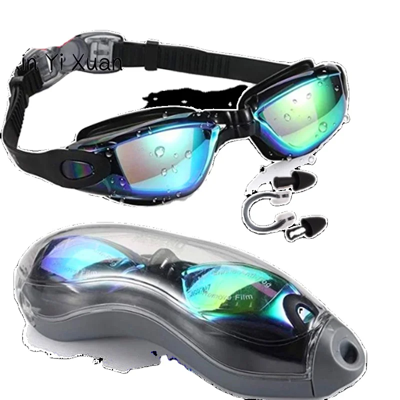 Amazon Hot Sale Swim Goggles, Swimming Goggles No Leaking Anti Fog UV Protection Triathlon Swim Glasses with Protection Case
