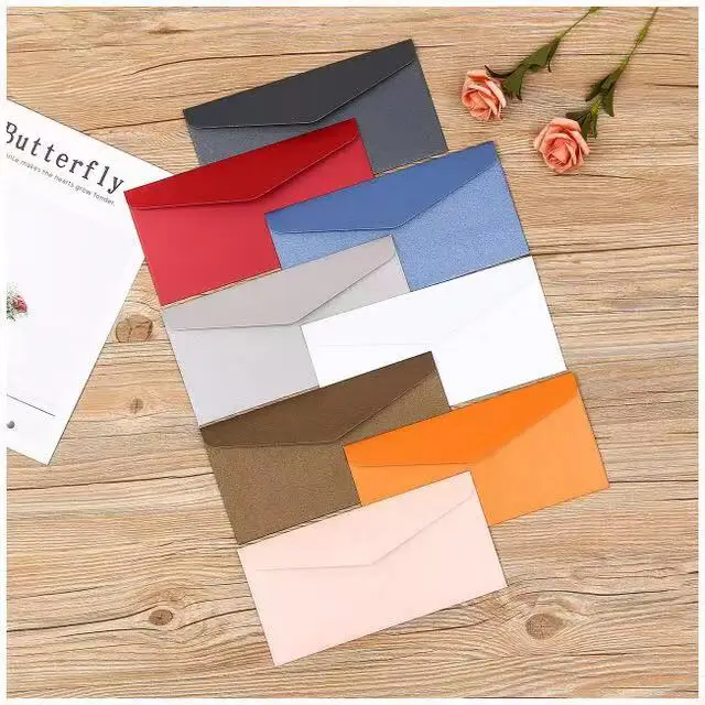 High-end Hot Foil Stamping Soft Touch Pearl Paper Envelops