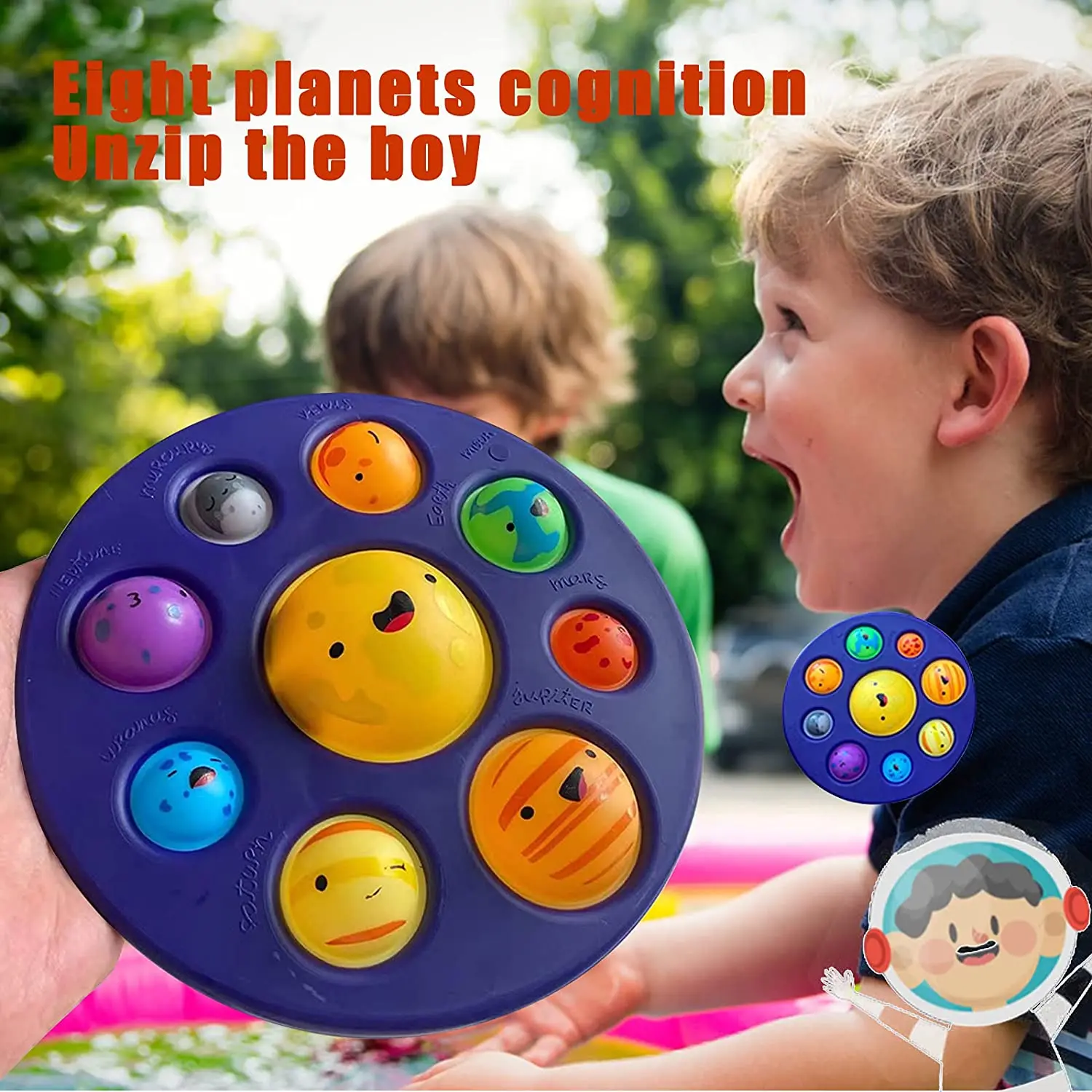 Kids 8 star Fidget Seneory Toys Big Size Silicone Case Special Needs Autism Anxiety Stress Reliever