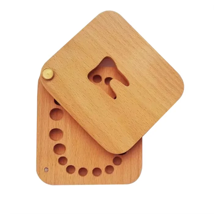 Custom Wood Tooth Keepsake Fairy Box Unfinished Wooden Baby First Teeth  Box for Child