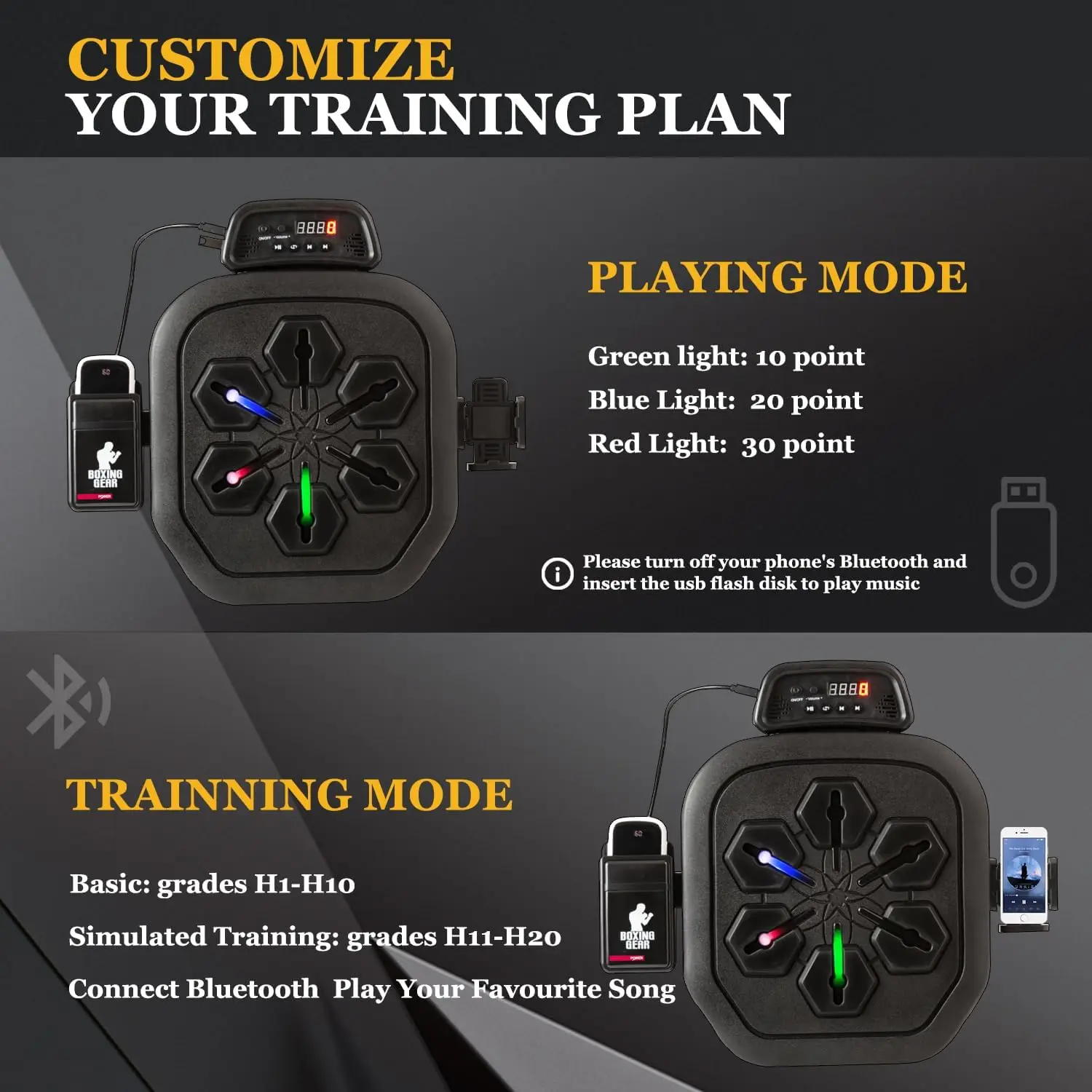 RS OEM Multifunction Kids Boxing Game Electric Punch Machine Sports Toys Boxing Machine With USB Storage Card Function