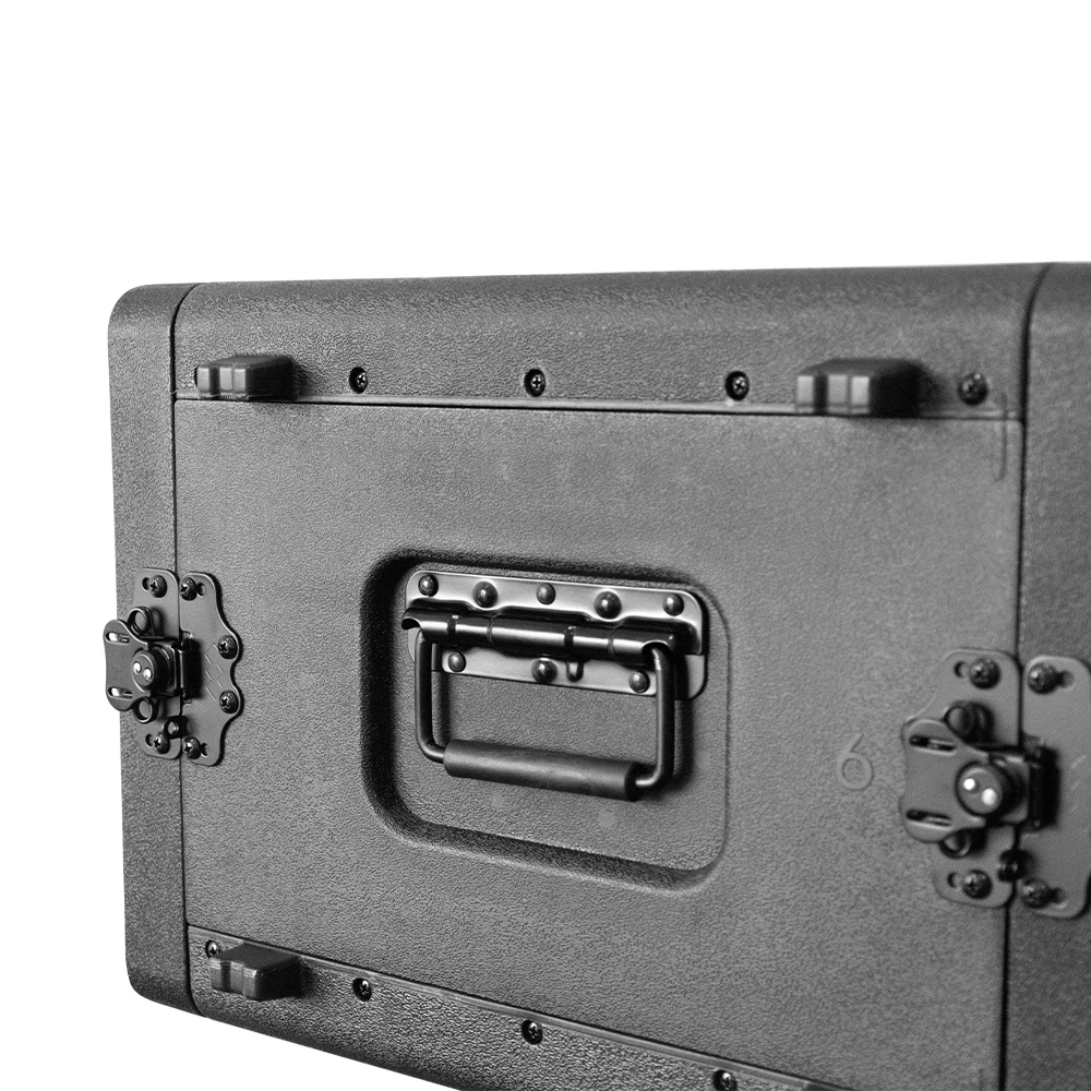 Microphone Sponge protection Flight case Hardware Stackable 390mm Depth 4U6U Explosion-proof Polypropylene Plastic Rack case