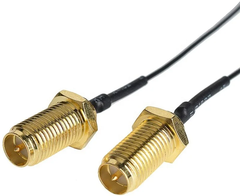 Custom 1.13 sma connector black to ipex wire isolated cable assembly sma connector coiled cable