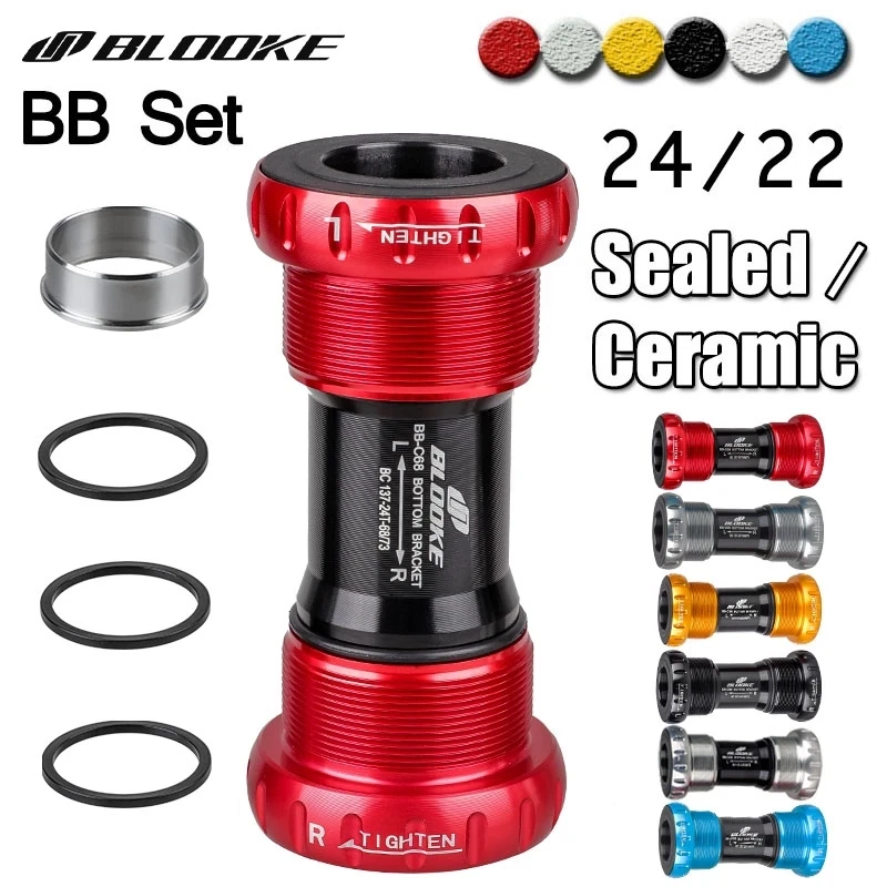 BLOOKE MTB Bike 24 22 MM BB SET Sealed / Ceramic Bearing Bottom Bracket Bicycle Thread Kit  GXP Prowheel Crankset Part