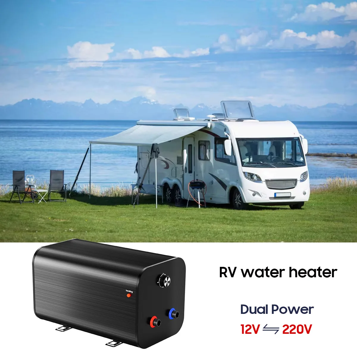 OEM Customizable 10L 15L 20L 30L AC DC 12V 24V 12 24 220 volt Camping tank Storage Electric Hot Water Heaters for Caraven RV