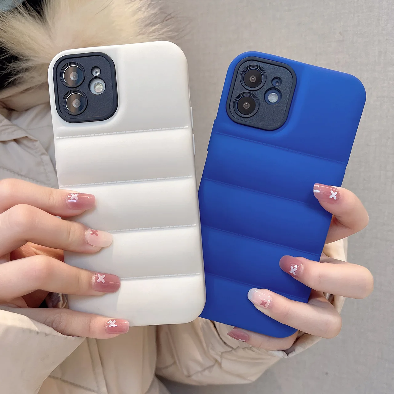 Amazon hotselling  Jacket Phone Case For iPhone 13 12 11 Pro Max The Puffer Case Soft Silicone Cover forpuffer jacket phone case