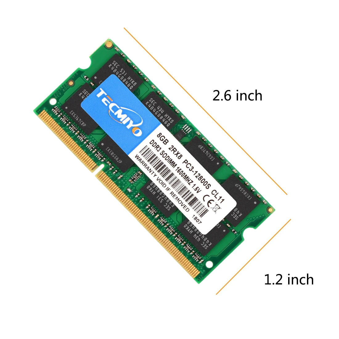 Оптовая продажа цена DDR3 8 Гб PC3 12800S 1600 МГц пожизненная гарантия не кода коррекции ошибок unberffered зеленый ноутбук оперативной памяти