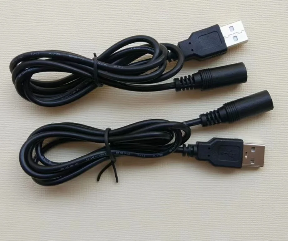 3.5*1.3 3.0*1.1mm Female Jack Socket AND 2.0 Port Power Charger Male USB Plug DC / USB 1m Cable With Connector