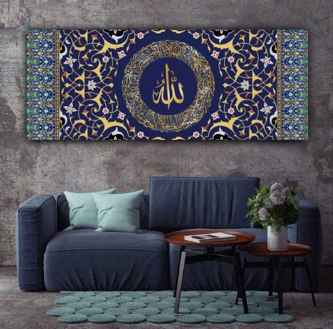 Islamic Art Wall crystal porcelain painting Hajj Pilgrimage Praying Around Kabaa Vector muslims home decorative