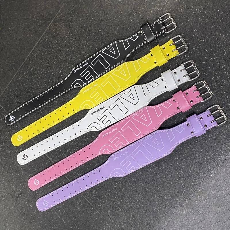 Wholesale Custom 4 Inch Gym PU Leather Belt Powerlifting Double Prong Adjustable Buckle Weight Lifting Belt