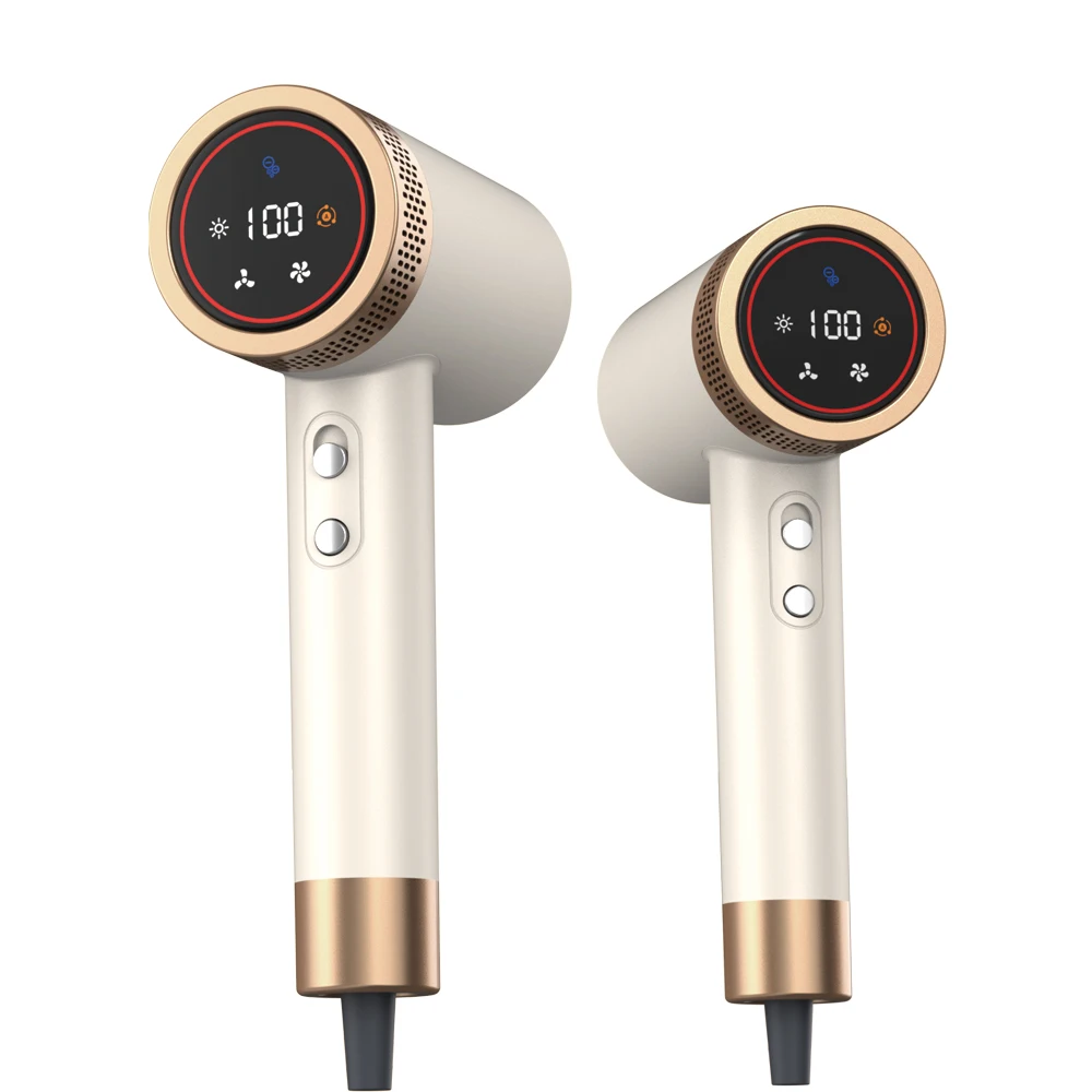 New T70 Plasma High Speed  Hot and Cold Air Circulation For Salon Quality Styling  1800W 75000RPM Multifunctional Hair Dryer