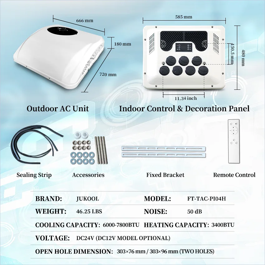 12/24 volt dc air conditioner 12v/24v heating and air conditioning systems parking air condition electric ac for truck/car/rv