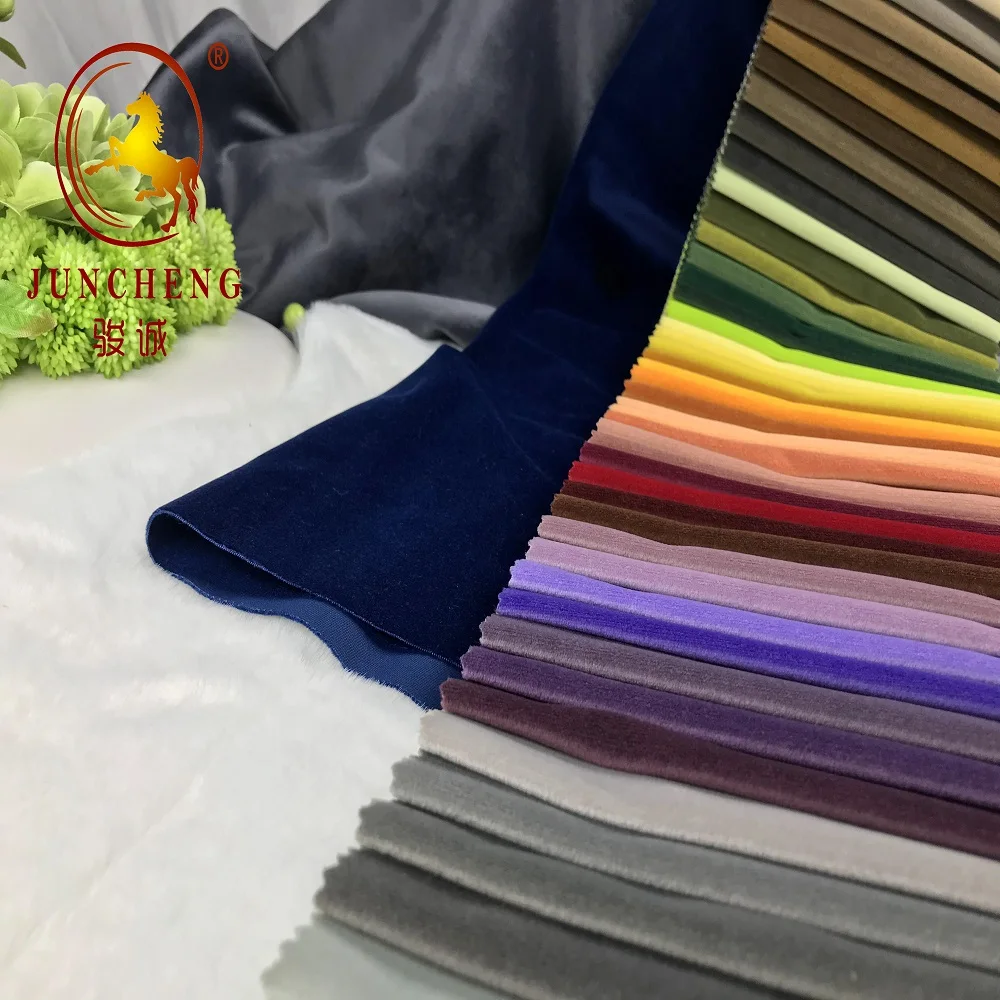 2021 Plain fashion dyed different colors ready goods holland velvet for sofa