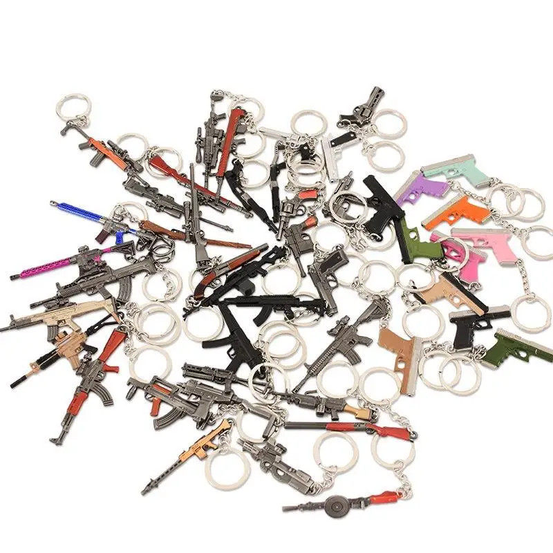 Hot Wholesale custom metal gun key chain 5-9CM18cm M24 Metal Game Gun Model Key Chain  Bag key chain