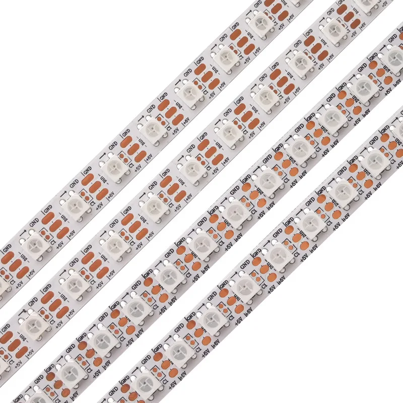 Shenzhen Manufacturer Factory Price Double Row Dc12v Dc5v Smd5050 60leds/m Smart Strip Lights For Outdoor & Indoor Lighting