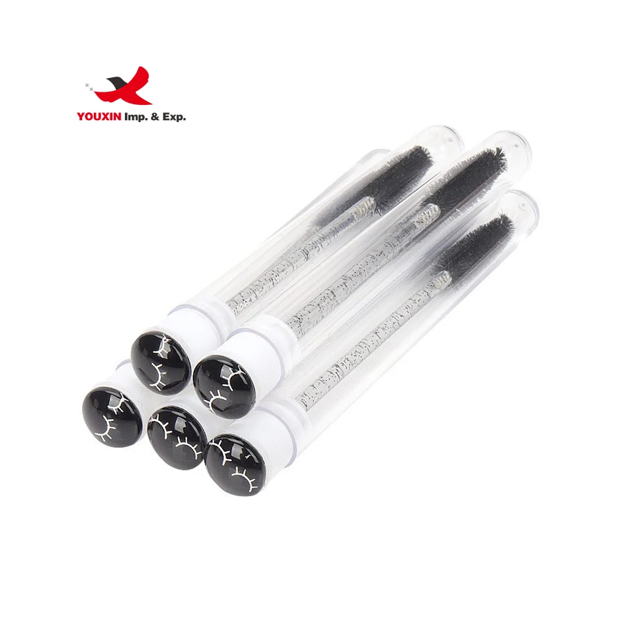 wholesale crystal double diamond lash  tube mascara  plastic test tubes  eyelash brush
