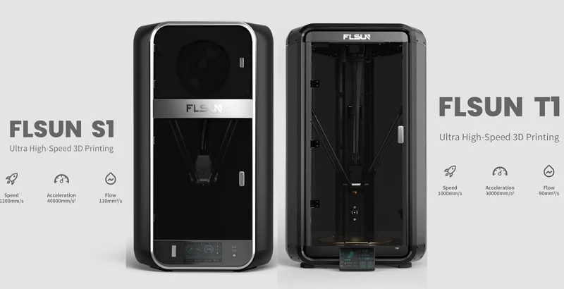 Оригинальная распродажа FLSUN S1 FDM 3D принтер 1200 мм/с максимальная скорость 320*320*430 мм большой размер сборки закрытый Delta настольный