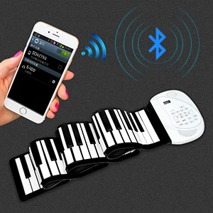 2022 hot product Rolling up 61keys piano midi hand roll foldable piano for kid to playing piano
