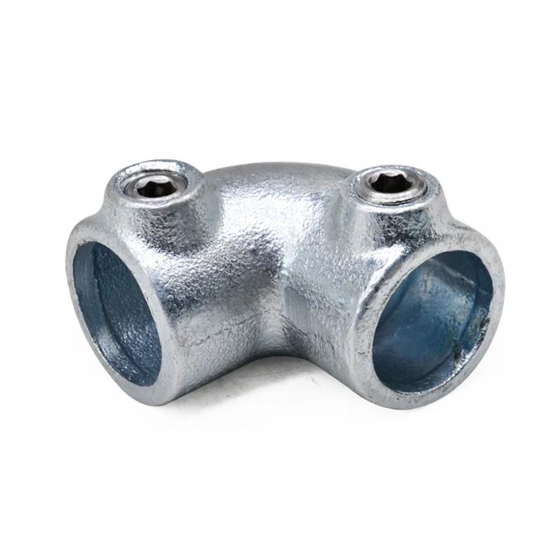 Hot galvanized cast iron key clamp fitting on crossover