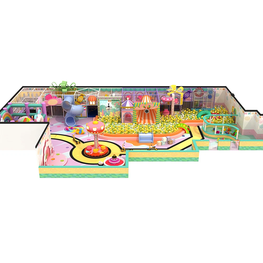 Amusement Park Trumpet Slide Kids Fiberglass Slide Playground Indoor Structure Softplay Equipment Plastic Indoor Playground