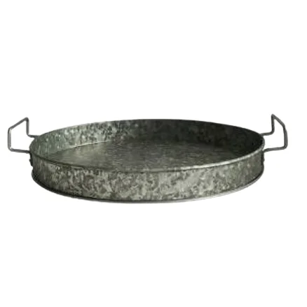 Latest Design Serving Tray Home Decor Metal Handle Galvanized Decorative Tray Party Wedding And Festive Decor