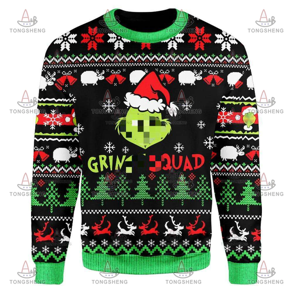 2024 Knitwear Factory Custom Mens 3D Christmas Sweater Party Pullover Funny Women Ugly Christmas Sweater
