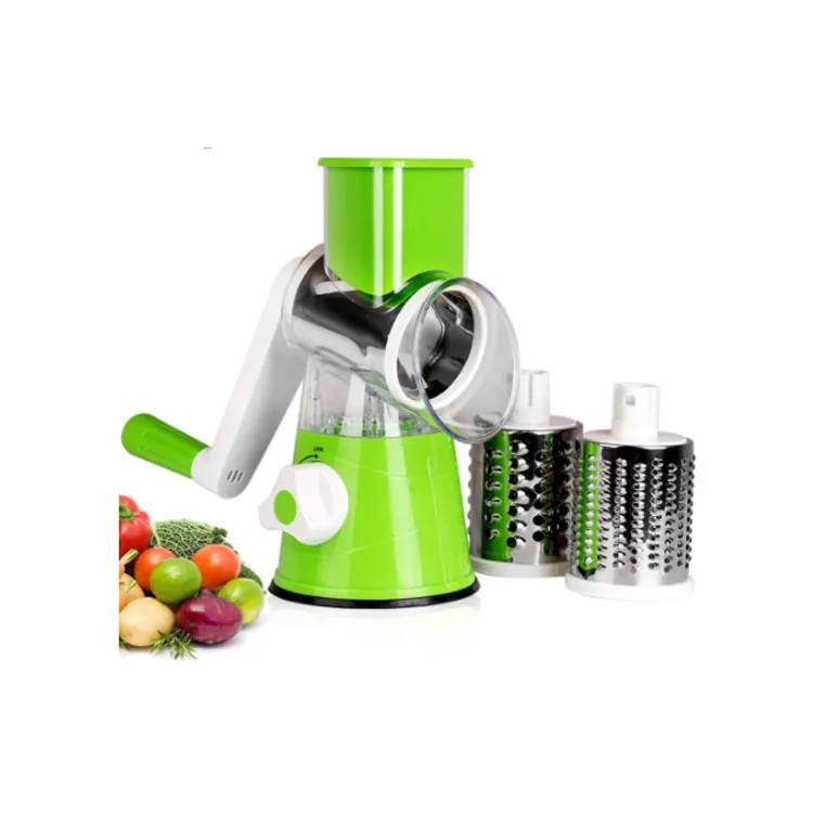 Kitchen Accessories Manual Vegetable Slicer Grater Vegetable Chopper 3 in 1 Round Cutter Potato Slicer Home Gadget Tool