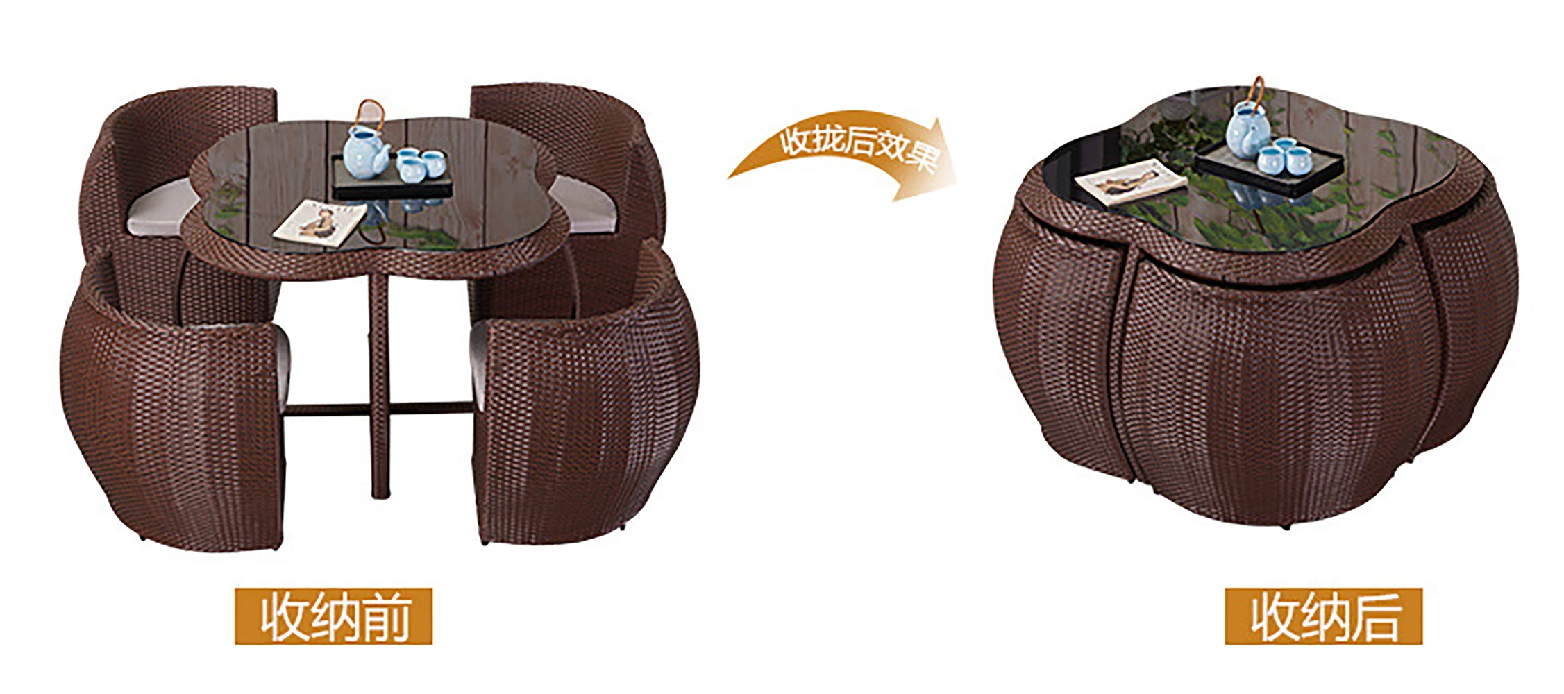 Garden Furniture cane rattan wicker patio set garden table set outdoor garden furniture set