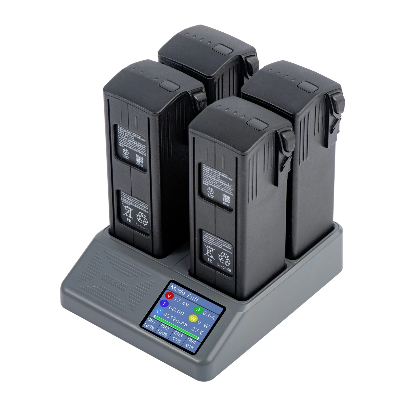 4 in 1 Drone Charging power station 65W USB-C PD fast charge state monitor Color Screen Battery Charger with For DJI Mavic 3 Pro