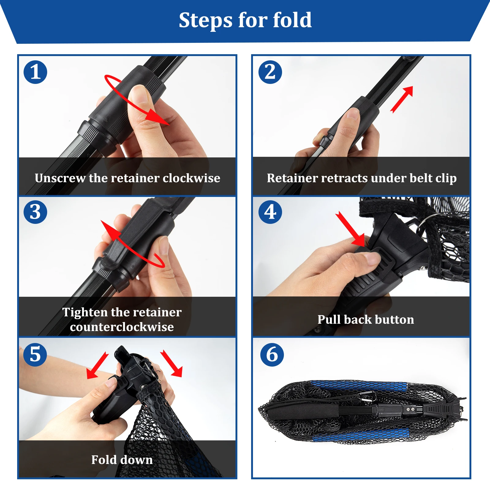 2022 Fish Catching Release Net Rubber Aluminum Frame Handle Held Fly Fishing Dip Landing nylon Net