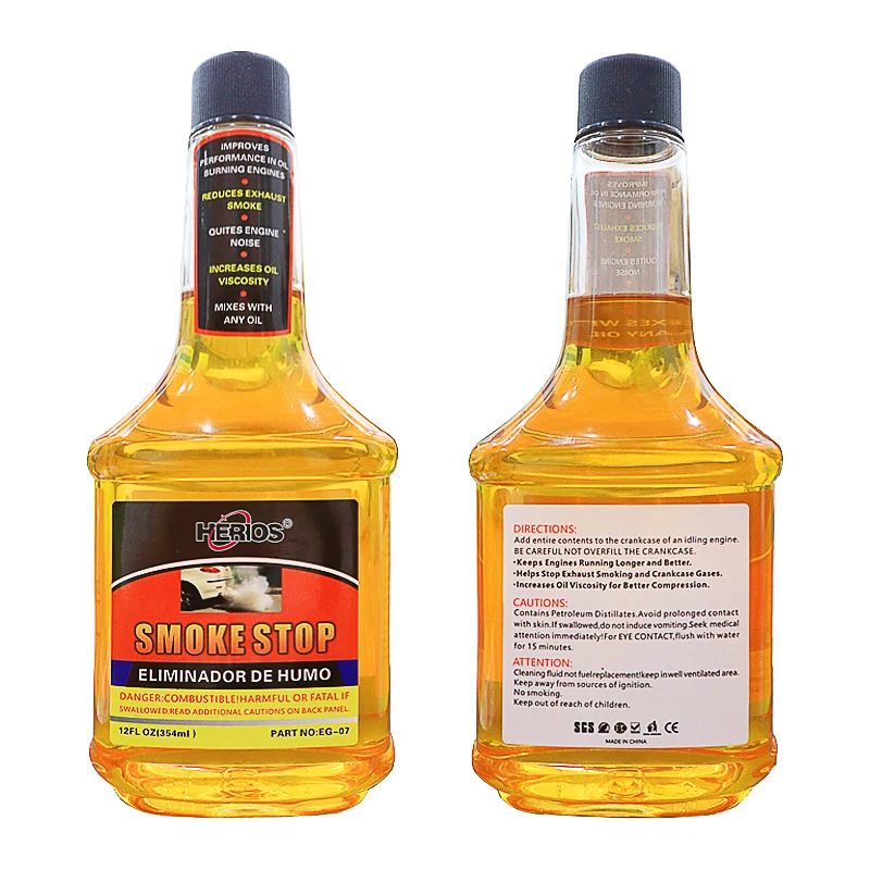 HERIOS Concentrated Double Action Synthetic Formula No Smoke Oil Additive Reduces Oil Burning and Exhaust Smoke
