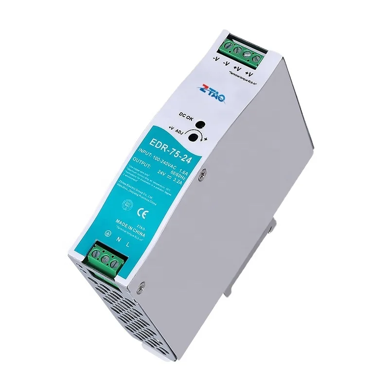 EDR-75 75w Smps 12v 24v 48v Ac Dc Din Rail Switch Power adapters for Led Light power supply  CCTV