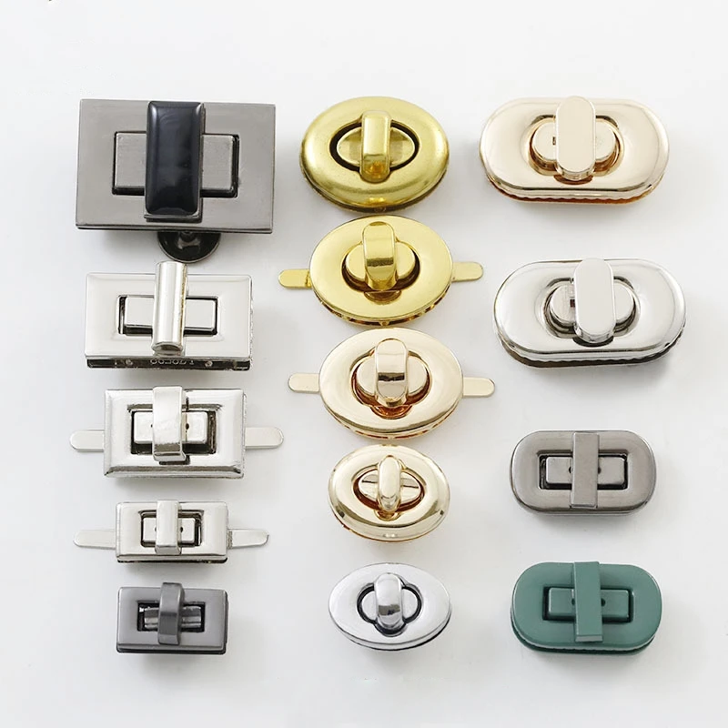 Wholesale Zinc Alloy Ladies Bag Accessories Closure Buckle Oval Metal Lock Clasp