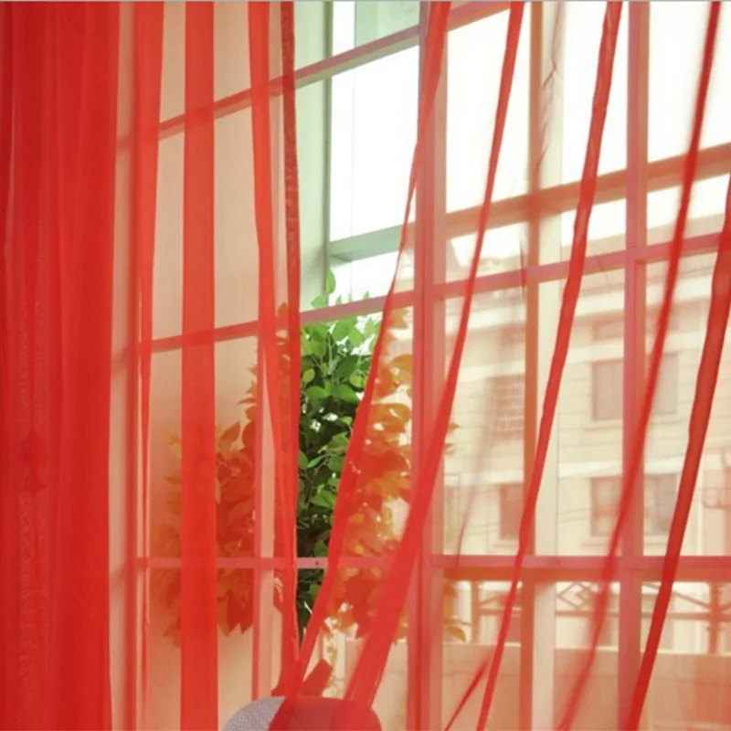 
Tulle Curtains for the Kitchen Living Room Solid Sheer Curtains Tulle on the Windows Drapes Window Screen curtins 