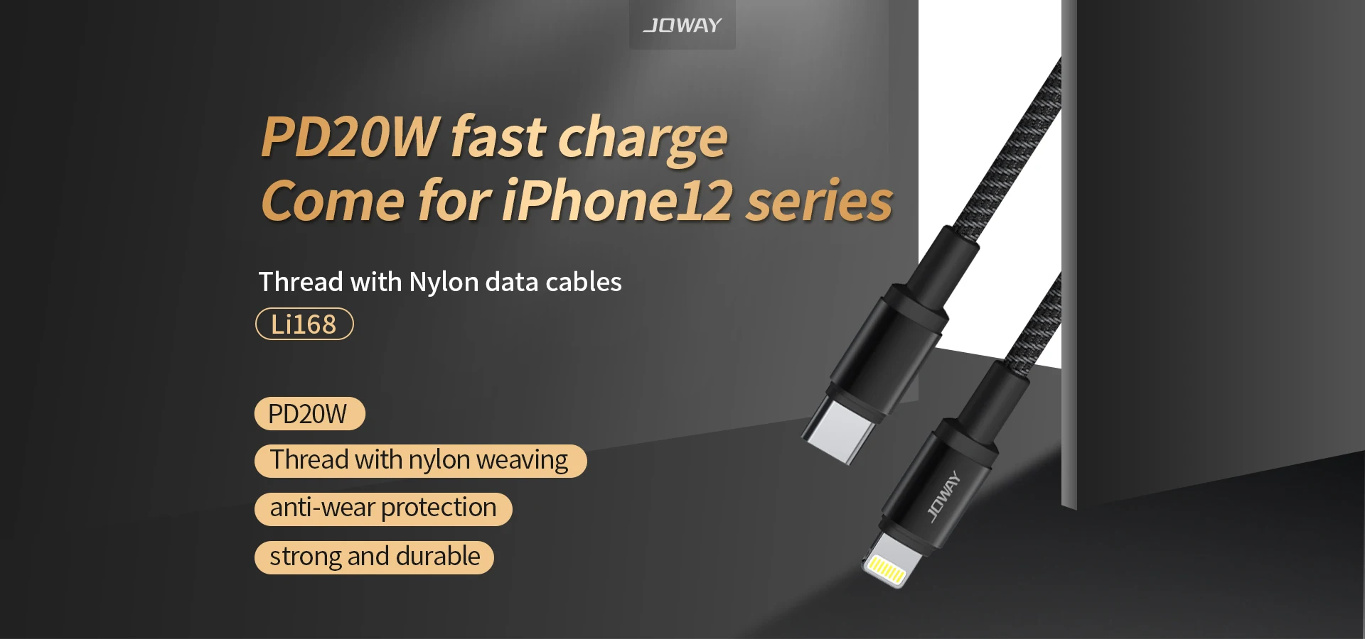 
charging cable PD20W fast charging braided data cable for ios system 